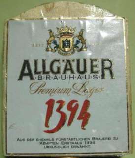 ALLGAUER BRAUHAUS 1394 Beer Tap Handle, Marker, GERMANY  