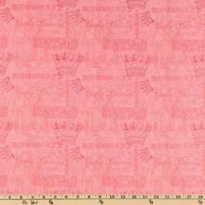  44 Wide Castle and Carriages Princess Tonal Pink Fabric 