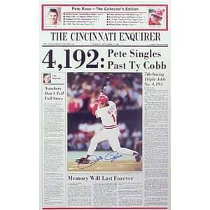  Signed Pete Rose Picture   Newspaper: Sports & Outdoors