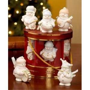  Lenox Snowman Stand Abouts Ornaments, Set Of 5