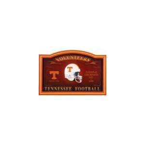  NCAA Tennessee Volunteers Football Helmet Logo Rustic Wall 