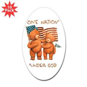   Pack) One Nation Under God Teddy Bears with US Flag: Everything Else