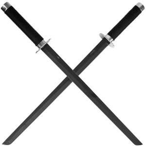   Tang Combat Ninja Sword with Back Straps   2 piece: Sports & Outdoors