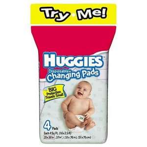  Huggies Disposable Changing Pads (4 Pads) Health 