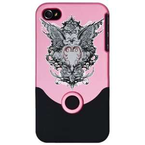   or 4S Slider Case Pink Nosce Te Ipsum Know Thyself Heart and Wings