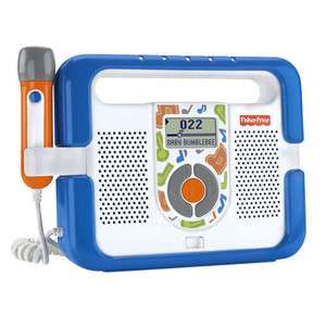FISHER PRICE KID TOUGH MUSIC PLAYER & MICROPHONE BLUE NEW  