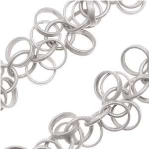  Antiqued Silver Plated 5mm Circles Charm Chain   Bulk By 