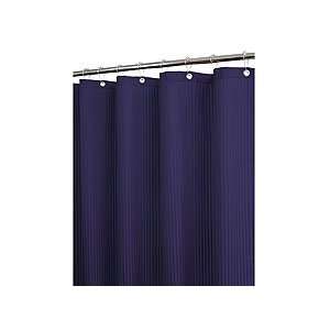  Porcelain Blue Satin Stripe Shower Curtain