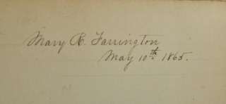   is a previous ownership date from Mary R. Farrington   May 10th, 1865