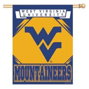 WEST VIRGINIA MOUNTAINEERS Team Logo Weather Resistant 27 by 37 