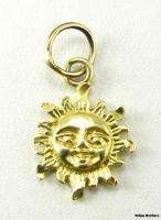 SUN PENDANT   Smiley Face Sunshine 14k Yellow Gold  