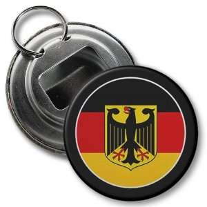   Shield World Flag 2.25 Inch Button Style Bottle Opener With Key Ring