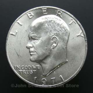 1971 S Eisenhower Dollar 40% Silver   Choice BU  