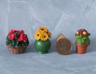 Tonner Amelia Thimble, Dollhouse miniature Resin Flower LOT, Garden 