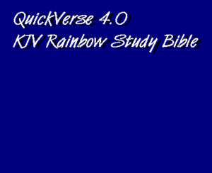 QuickVerse 4 KJV Rainbow Study Bible Add on PC CD tools  