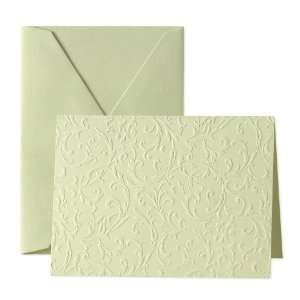  Crane & Co. Blind Embossed Willow Green Notes (CF1161 