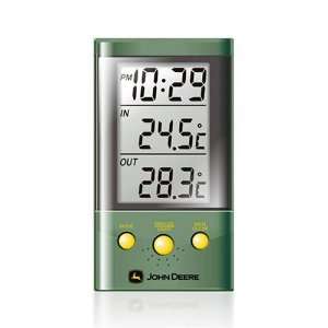   Deere Digital Clock with Indoor/Outdoor Thermometer: Home & Kitchen