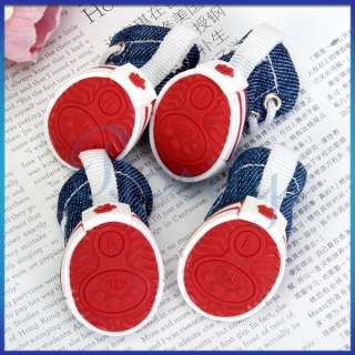   Pet Dog Boots Sports Shoelace Shoes Booties Sneakers 5 Sizes  