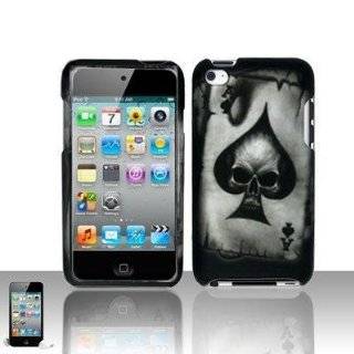 Black with White Wing Sword Skull Soft Silicone Skin Gel 