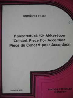 Classical Accordion Music Konzertstuck fur Akkordeon  