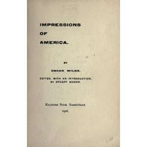  Impressions Of America Oscar Wilde Books