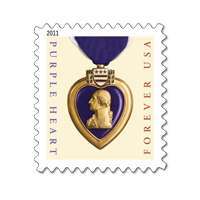 Purple Heart with Ribbon Sheet of 20 x Forever us Stamp  