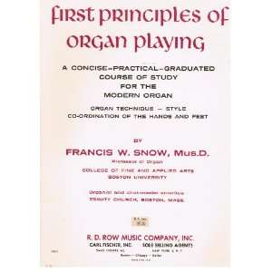  First Principles of Organ playing. Organ studies, etc 