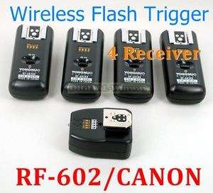 RF 602 Wireless Flash Trigger for Canon with 4 Receiver  