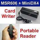   Stripe Credit Card Writer Encoder Portable Mini Reader MSR606+MiniDX4