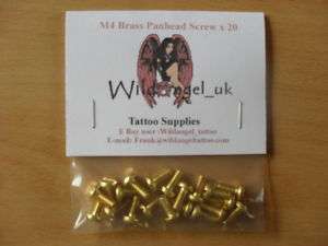 Wildangel M4 x 10mm Pan Head Screw (Brass) 20 Pack  