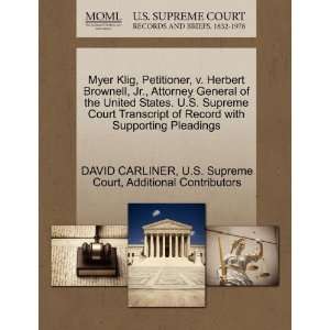   ): DAVID CARLINER, Additional Contributors, U.S. Supreme Court: Books