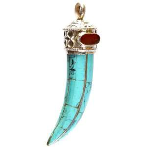  Claw Inlay Pendant   Sterling Silver 