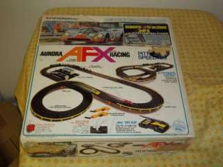 Vintage Aurora AFX Slot Car Race Track + Extra Slot Cars & Parts 8 