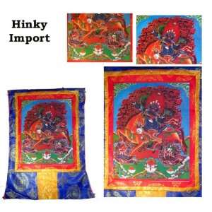  Tibetan Vajrapani Silk Brocade Thangka 