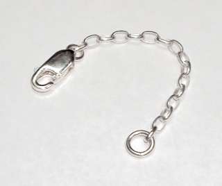 Cable Link Extender Lobster Clasp 2.5 Sterling Silver  