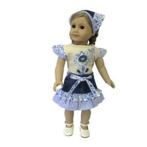  American Girl Doll Clothes Denim & Ruffles: Toys & Games