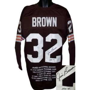  Jim Brown signed Cleveland Browns Prostyle Jersey HOF 3/4 