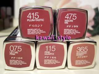 This auction is for five (5) Maybelline Color Sensational Lipcolor 