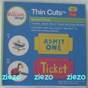   Thin Cuts Tickets, Admit One & Ticket Die Arts, Crafts & Sewing