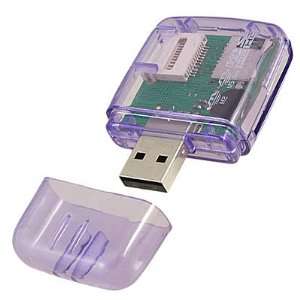  Gino Clear Purple Plastic Shell USB 2.0 Micro SD T Flash 