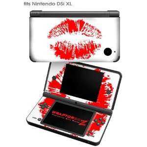  Nintendo DSi XL Skin   Big Kiss Red on White by 