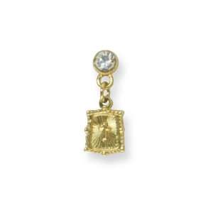  Gold tone Cross with Crystal Tie Tac Jewelry