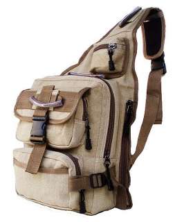 Military Inspired Canvas Backpack Sling Bag Daypack  