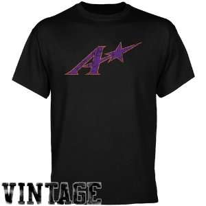  Evansville Aces Black Distressed Logo T shirt: Sports 