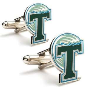 Tulane Green Wave Team Logo Cufflinks 