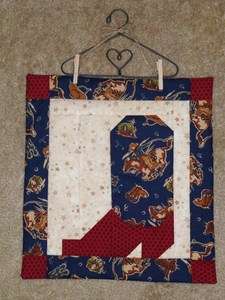 LONELY COWBOY BOOT SMALL WALLHANGING QUILT KIT/ hanger  