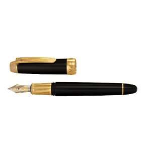   Michel Perchin Exe. Champagne Gold Fountain Pen Broad: Office Products