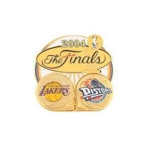  Detroit Piston   Los Angeles Lakers Dueling Pin Sports 