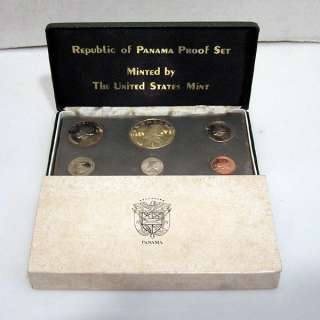 1973 Panama Proof Set  US Mint w 90% Silver Balboa/Dollar in Case 