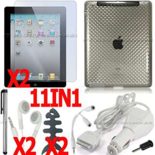   TPU CASE COVER SIN CAR CHARGER ACCESSORY BUNDLE FOR APPLE IPAD 2 2ND